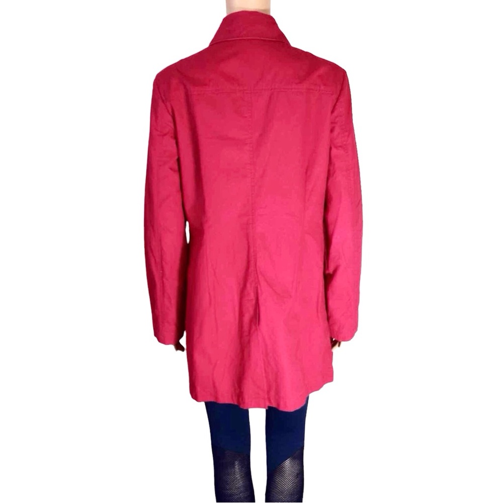 Gap Berry Pink Lightweight Toggle Button Zip Up T… - image 3
